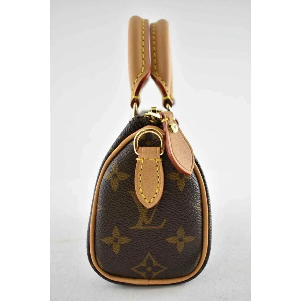 LV Nano Speedy Mini Brown Monogram Handbag