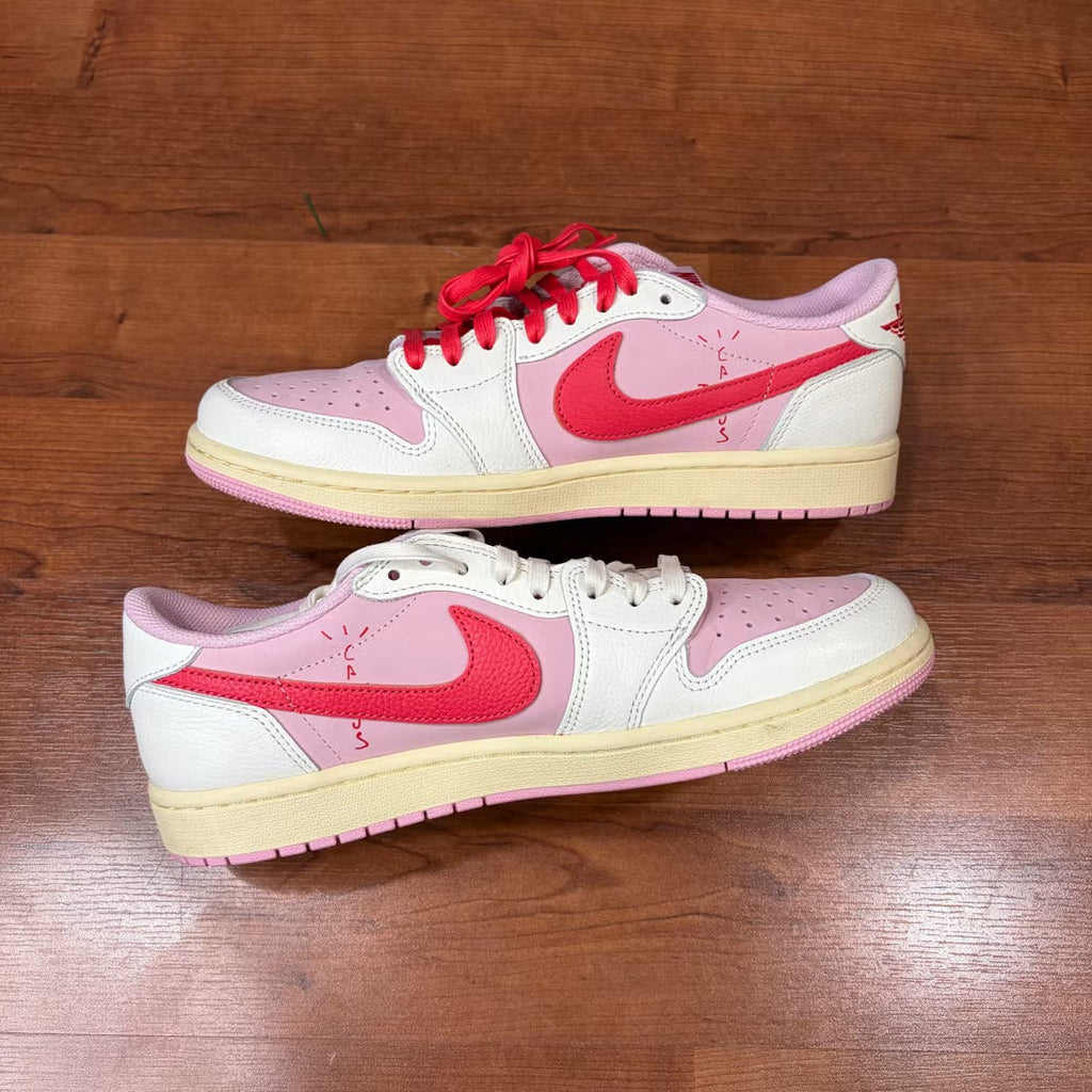 Used - Air Jordan 1 Retro Low OG SP Travis Scott Sail Tropical Pink - US M 9.5 - detail 3