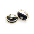 18K  Chanel Black Bag Earrings
